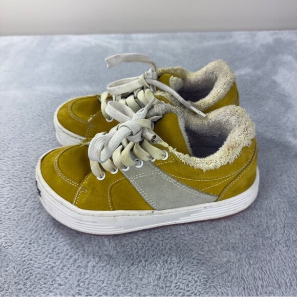 Palm Angels Snow Low Top Yellow Suede Chunky Sneakers Women's Sz 3 US/2 UK/36 EU - Picture 7 of 14